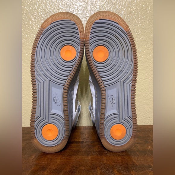 Air Jordan Retro 5/ Air Force 1 AJF5 Fusion Size 12 Orange & White Sneakers - Picture 7 of 14